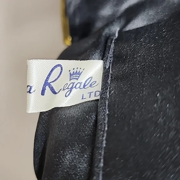 La Regale Ltd. beaded evening/cocktail purse in black and gold tones; vintage, 7 - Picture 4 of 8